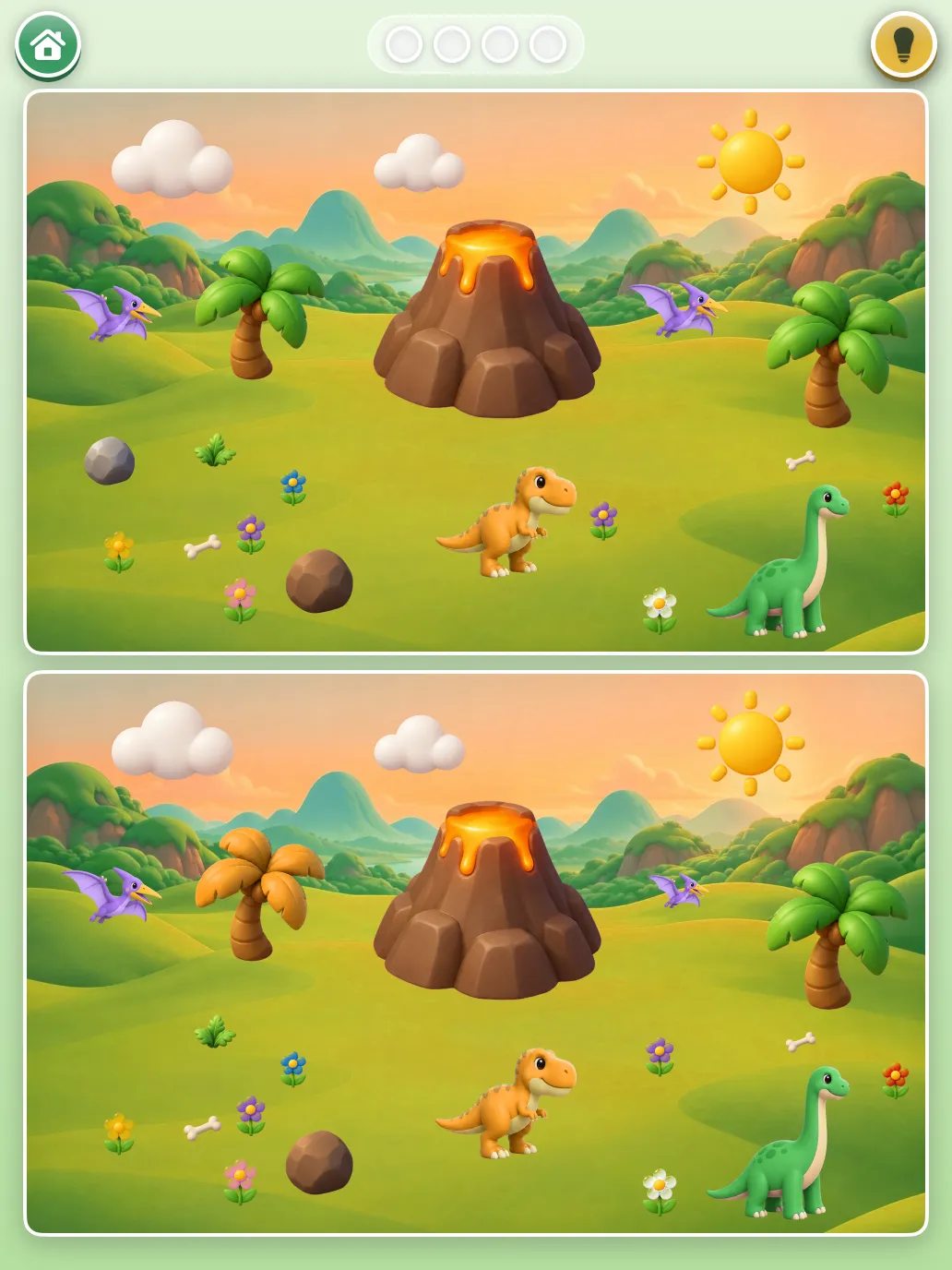 Pampo on iPad: the dinosaur world.